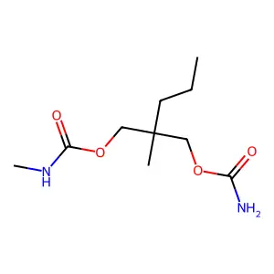 1,3-Propanediol, 2-methyl-2-propyl-, carbamate, methylcarbamate structure