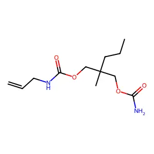 1,3-Propanediol, 2-methyl-2-propyl-, allylcarbamate, carbamate structure