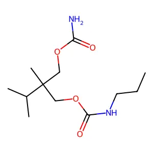 1,3-Propanediol, 2-isopropyl-2-methyl-, carbamate, propylcarbamate structure