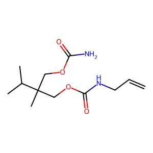1,3-Propanediol, 2-isopropyl-2-methyl-, allylcarbamate, carbamate structure