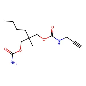 1,3-Propanediol, 2-butyl-2-methyl-, carbamate, 2-propynylcarbamate structure