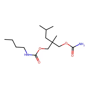 1,3-Propanediol, 2-isobutyl-2-methyl-, butylcarbamate, carbamate structure