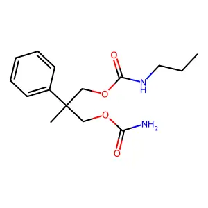 1,3-Propanediol, 2-methyl-2-phenyl-, carbamate, propylcarbamate structure