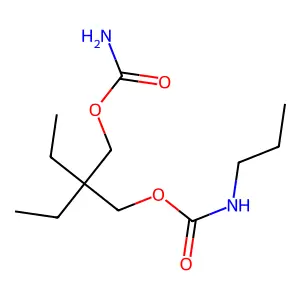 1,3-Propanediol, 2,2-diethyl-, carbamate propylcarbamate structure
