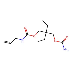 1,3-Propanediol, 2,2-diethyl-, allylcarbamate, carbamate structure