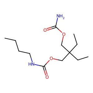 1,3-Propanediol, 2,2-diethyl-, butylcarbamate, carbamate structure