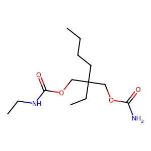 1,3-Propanediol, 2-butyl-2-ethyl-, carbamate, ethylcarbamate structure