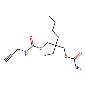 1,3-Propanediol, 2-butyl-2-ethyl-, carbamate, 2-propynylcarbamate structure