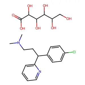 氯苯那敏葡萄糖酸盐 structure