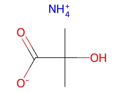 Ammonium 2-hydroxyisobutyrate structure