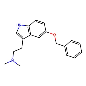 1H-Indole-3-ethanamine, N,N'-dimethyl-5-(phenylmethoxy)- structure