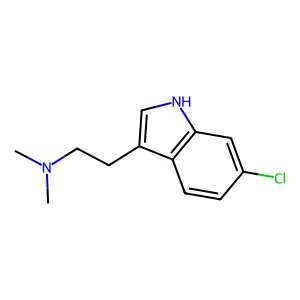 Indole, 6-chloro-3-((dimethylamino)ethyl)- structure