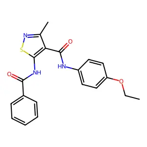 4-Isothiazolecarboxy-p-phenetidide, 5-benzamido-3-methyl- structure