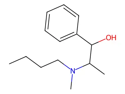 alpha-[1-(Butylmethylamino)ethyl]-benzyl alcohol structure