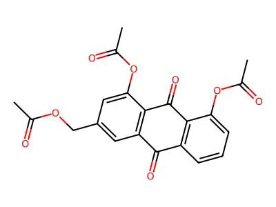 1,8-Bis(acetyloxy)-3-[(acetyloxy)methyl]-9,10-anthracenedione structure