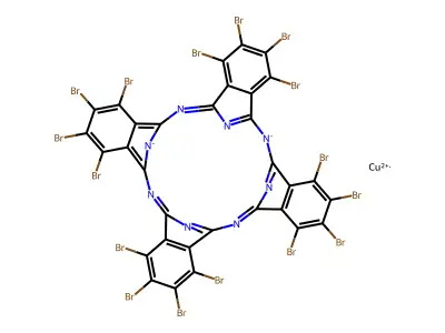 Copper perbromophthalocyanine structure