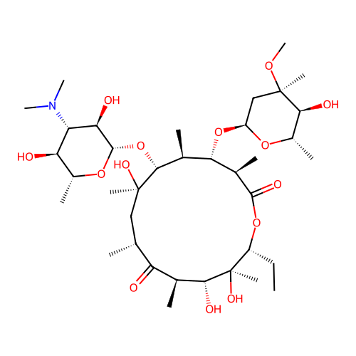 (4''S)-4''-Hydroxyerythromycin structure