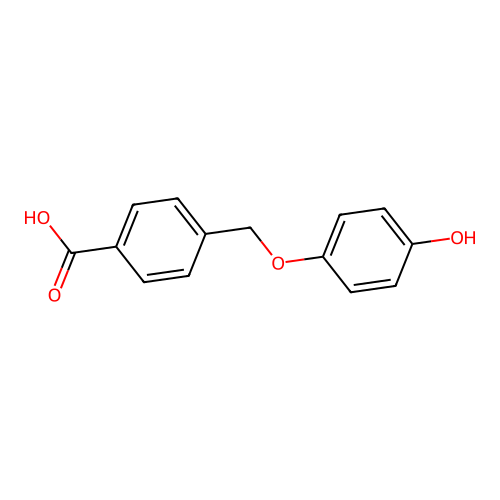 Benzoic acid, 4-[(4-hydroxyphenoxy)methyl]- structure