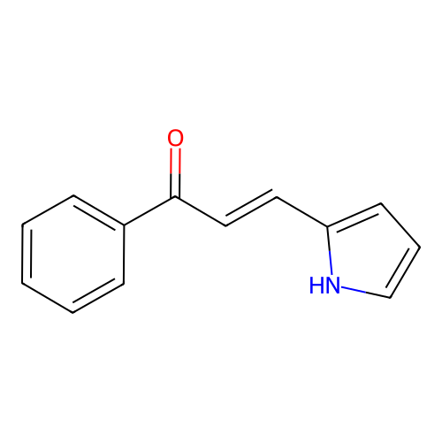 1-phenyl-3-(1H-pyrrol-2-yl)prop-2-en-1-one structure