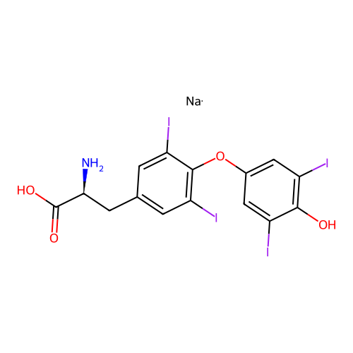 Sodium thyroxine structure