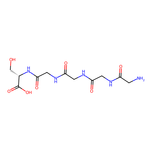 L-Serine, glycylglycylglycylglycyl- structure