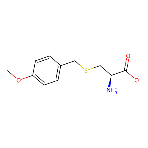 (2R)-2-azaniumyl-3-[(4-methoxyphenyl)methylsulfanyl]propanoate structure