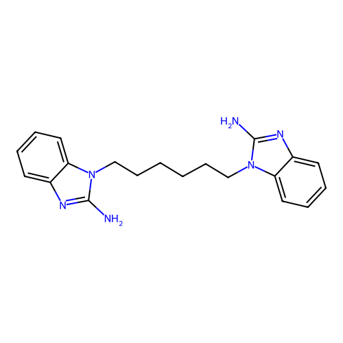 1,6-Bis(2-aminobenzimidazol-1-yl)hexane structure
