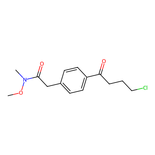 [4-(4-Chloro-1-oxobutyl)]-N-methoxy-N-methyl benzeneacetamide structure