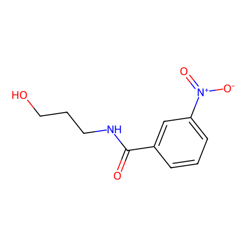 N-(3-hydroxypropyl)-3-nitrobenzamide structure