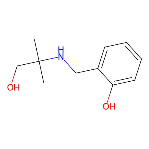 Phenol, 2-[[(2-hydroxy-1,1-dimethylethyl)amino]methyl]- structure