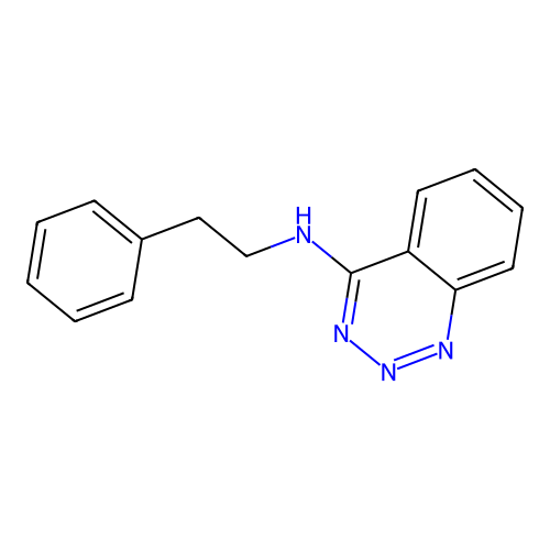 N-[2-Phenylethylamino]benzo-1,2,3-triazine structure