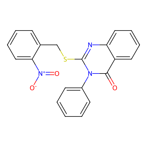 2-[(2-nitrobenzyl)sulfanyl]-3-phenylquinazolin-4(3H)-one structure