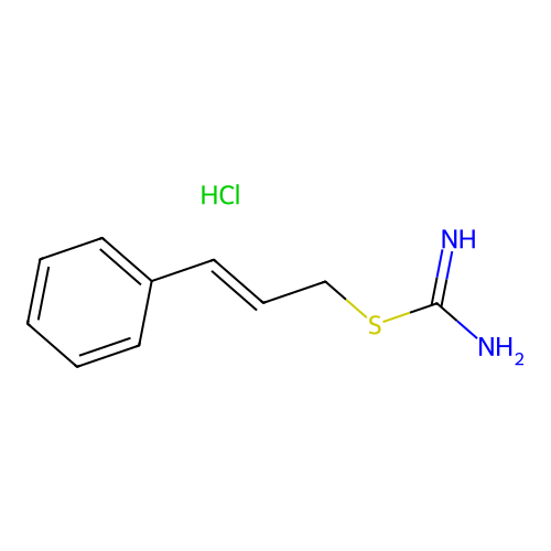 Pseudourea, 2-cinnamyl-2-thio-, hydrochloride structure