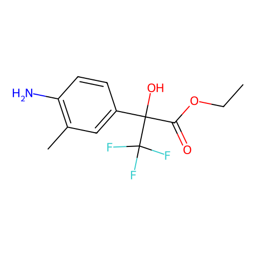 Ethyl 2-(4-amino-3-methylphenyl)-3,3,3-trifluoro-2-hydroxypropanoate structure