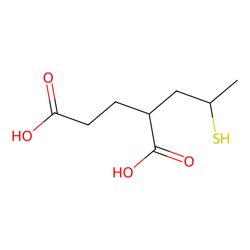 Pentanedioic acid, 2-(2-mercaptopropyl)- structure