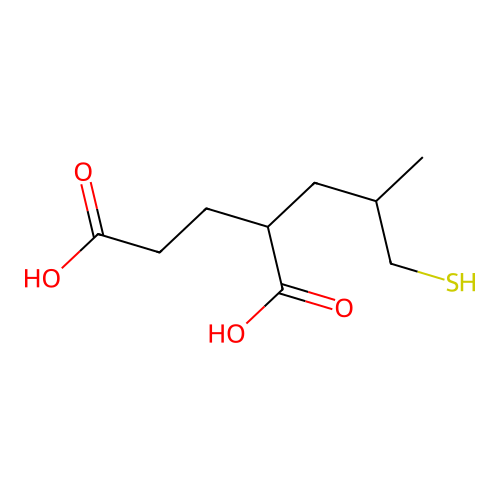 2-(2-Methyl-3-sulfanylpropyl)pentanedioic acid structure