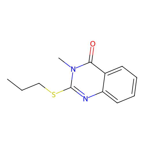 3-methyl-2-(propylthio)-4(3H)-quinazolinone structure