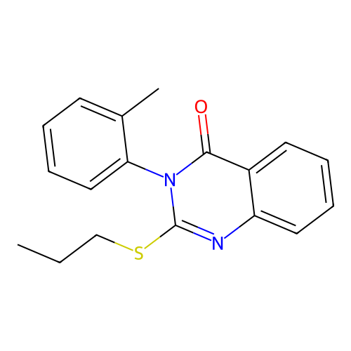 3-(2-methylphenyl)-2-(propylsulfanyl)quinazolin-4(3H)-one structure