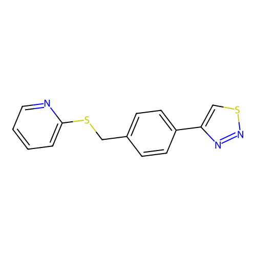 2-{[4-(1,2,3-Thiadiazol-4-yl)benzyl]sulfanyl}pyridine structure