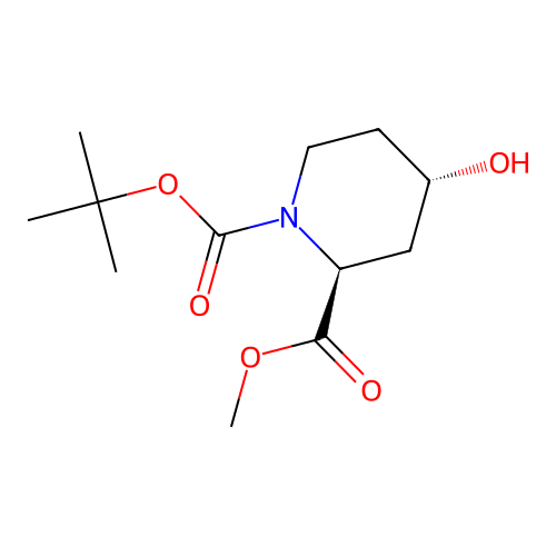 1-(t-Butyl) 2-methyl (2S,4S)-4-hydroxypiperidine-1,2-dicarboxylate structure