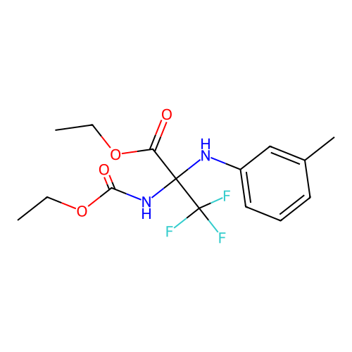 ethyl N-(ethoxycarbonyl)-3,3,3-trifluoro-2-[(3-methylphenyl)amino]alaninate structure