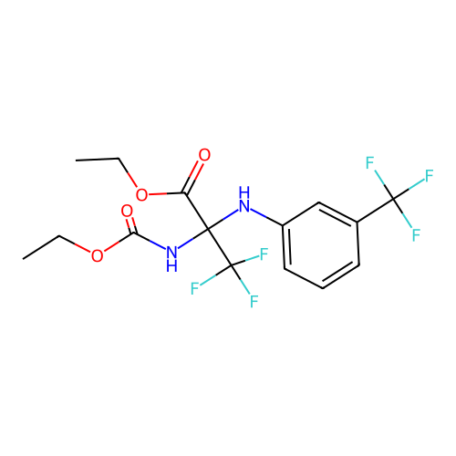ethyl N-(ethoxycarbonyl)-3,3,3-trifluoro-2-{[3-(trifluoromethyl)phenyl]amino}alaninate structure