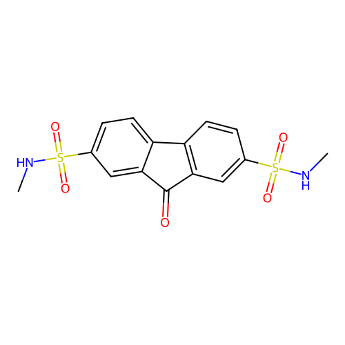 2,7-Bis[(methylamino)sulfonyl]fluoren-9-one structure