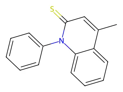 4-Methyl-1-phenyl-2(1H)-quinolinethione structure