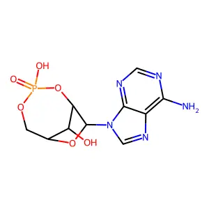 8-(6-amino-9h-purin-9-yl)-2,4,7-trioxa-3-phosphabicyclo[4.2.1]nonane-3,9-diol 3-oxide structure