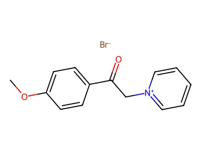 1-[2-(4-Methoxyphenyl)-2-oxoethyl]pyridinium structure