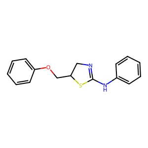 5-Phenoxymethyl-N-phenyl-2-thiazolin-2-amine structure