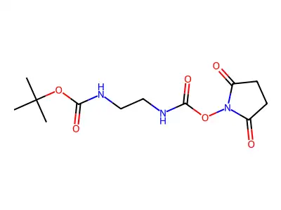 Tert-butyl N-[2-[(2,5-dioxopyrrolidin-1-yl)oxycarbonylamino]ethyl]carbamate structure