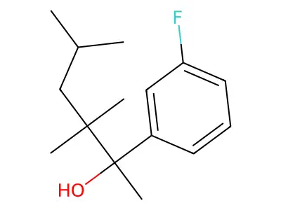2-(3-Fluorophenyl)-3,3,5-trimethylhexan-2-ol structure