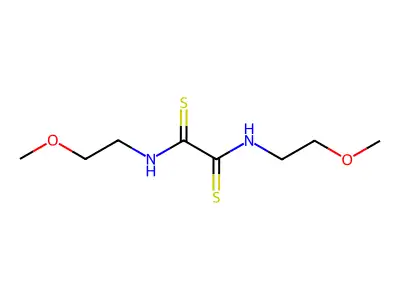 Oxamide, N,N'-bis(2-methoxyethyl)dithio- structure